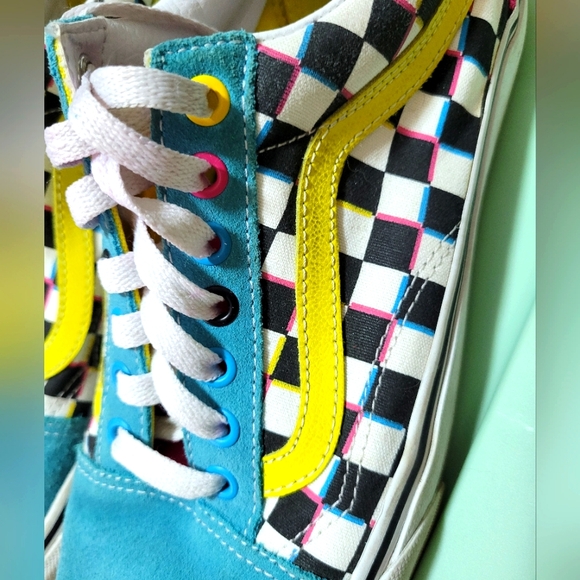 Vans Old Skool Crazy Checks Multi Shoes 9.5 Men - Picture 3 of 10